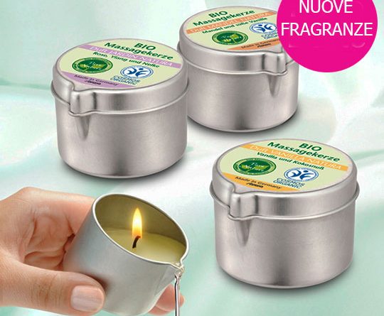 Candele da massaggio per coccole sensuali