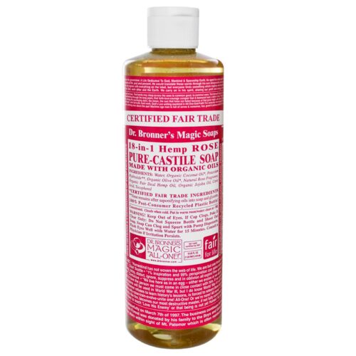 Sapone dr. Bronner 18 usi in uno alla rosa