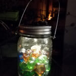 Vaso in vetro con luci led